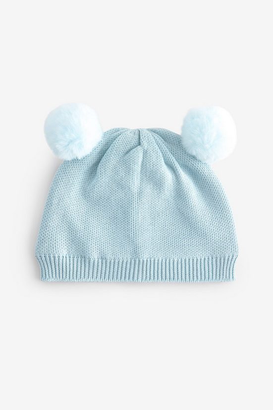 NEXT Bommelmütze Baby-Strickmütze mit zwei Bommeln 1-St mehr NEXT Bommelmütze Baby-Strickmütze mit zwei Bommeln 1-St mehr