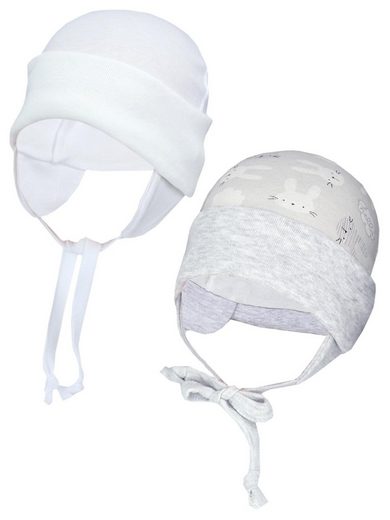 TUPTAM Erstlingsmütze TupTam Baby Erstlingsmütze mit Ohrenklappen 2er Pack mehr Nur noch ein Tag übrig
