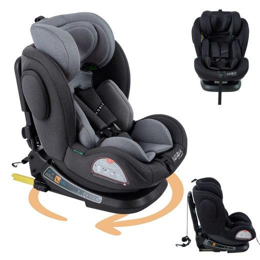 FABLEKIDS Autokindersitz Autositz Kinderautositz 360° drehbar Isofix 40 -150 cm ECE R129/03 ab: 0 Monate, bis: 5 Jahre, ab: 1,00 kg, bis: 36,00 kg, (Grau) mehr Riesige Ersparnisse