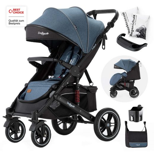 DALIYA® Kinder-Buggy RAPIDY Buggy Kinderwagen, XXL Set, kompakt, Kinderbuggy, Sportwagen (10-tlg), Liegeposition, Fußsack, Spieltisch, Wickeltasche, Regenverdeck mehr JETZT KAUFEN