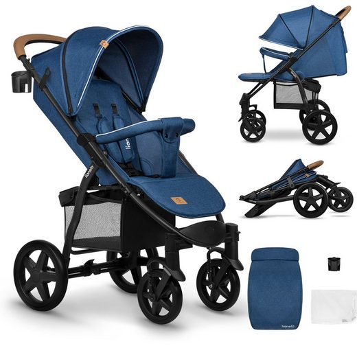 LIONELO Kinder-Buggy ANNET PLUS Fußdecke, großer Korb, ab 0 bis 36 Monate mehr Rabatte dieses Monats