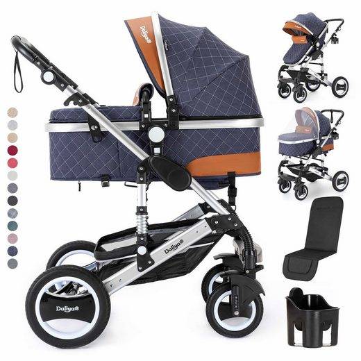 DALIYA® Kombi-Kinderwagen BAMBIMO 2in1 Kinderwagen & Buggy, mit Belüftung, Sportsitz, Alu-Rahmen (9-tlg), 2in1 Kinderwagen, Babywanne & Sportsitz, 1-Falt-Klicksystem, Alurahmen mehr Angebote