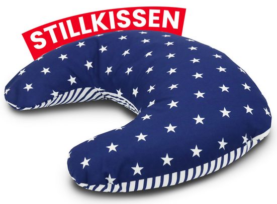 AMILIAN Stillkissen Lagerungskissen - Seitenschläferkissen - Stillkissen klein Schwangerschaftskissen zum Schlafen, pregnancy pillow mit Füllung inkl. Bezug mit Stickerei (60x42 cm), für Mütter und Babys mehr Blitzangebot