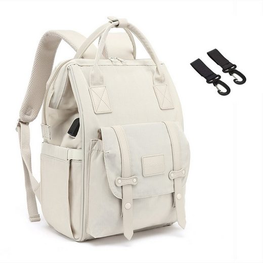 REDOM Wickelrucksack Wickeltasche Rucksack Baby Multifunktions-Babytaschen wasserabweisend (Windeln Babyflasche Milchfläsche Rucksack Tasche mit USB-Anschluss, Multifunktional, Babytasche, Wickelrucksack), mit Kinderwagen-Haken Kostenloser Versand