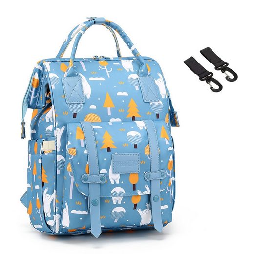 REDOM Wickelrucksack Wickeltasche Rucksack Baby Multifunktions-Babytaschen wasserabweisend (Windeln Babyflasche Milchfläsche Rucksack Tasche mit USB-Anschluss, Multifunktional, Babytasche, Wickelrucksack), mit Kinderwagen-Haken Kostenloser Versand