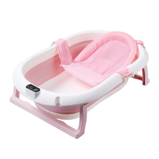 DAKYAM Babybadewanne Faltbadewanne Badewanne Babywanne, Größe: 80 cm × 50 cm × 21 cm mit verstellbarer Netz–Matratze mehr Preisnachlass