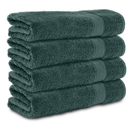 KOMFORTEC Badetücher 100% Baumwolle, 470 g/m² Frottee (4-St), Handtücher 70x140 cm Set, Weich mehr Valentinstagsangebot