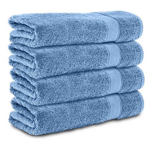 KOMFORTEC Badetücher 100% Baumwolle, 470 g/m² Frottee (4-St), Handtücher 70x140 cm Set, Weich mehr Valentinstagsangebot
