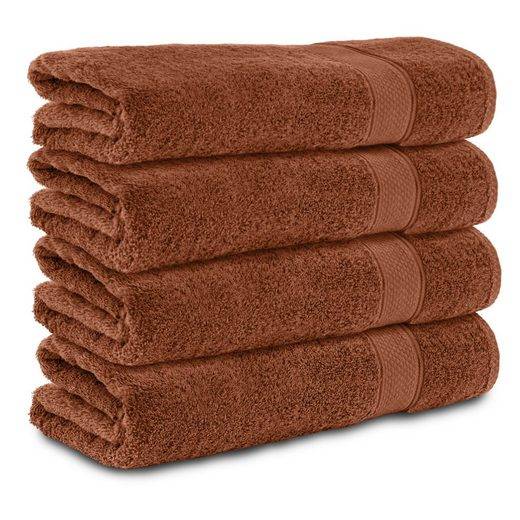 KOMFORTEC Badetücher 100% Baumwolle, 470 g/m² Frottee (4-St), Handtücher 70x140 cm Set, Weich mehr Lagerräumung