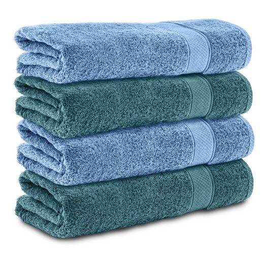 KOMFORTEC Badetücher 100% Baumwolle, 470 g/m² Frottee (4-St), Handtücher 70x140 cm Set, Weich mehr Heißer Verkauf