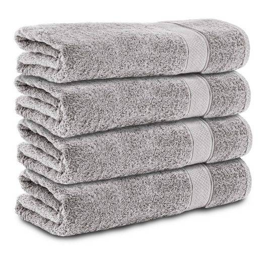 KOMFORTEC Badetücher 100% Baumwolle, 470 g/m² Frottee (4-St), Handtücher 70x140 cm Set, Weich mehr Online Outlet