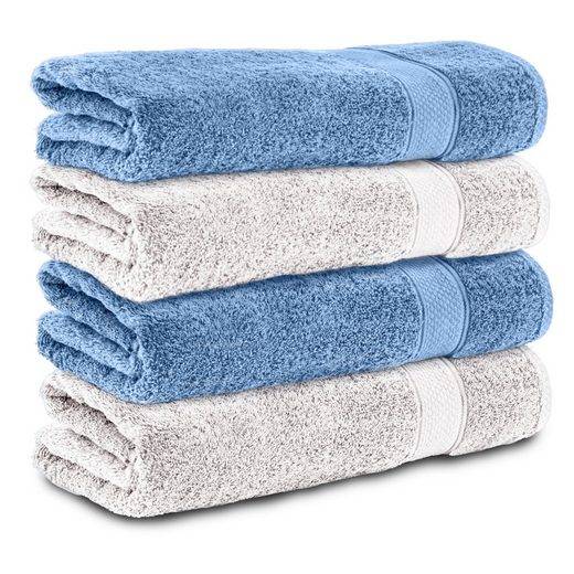 KOMFORTEC Badetücher 100% Baumwolle, 470 g/m² Frottee (4-St), Handtücher 70x140 cm Set, Weich mehr Große Rabatte