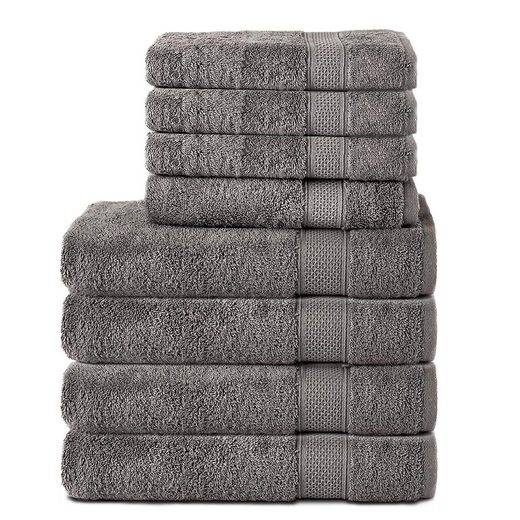 KOMFORTEC Handtuch Set 100% Baumwolle, 4 Badetücher 70x140 und 4 Handtücher 50x100 cm Frottee (Packung, 8-St), Badehandtuch & XXL Saunatuch, Weich, Towel, Groß mehr Tägliche Deals