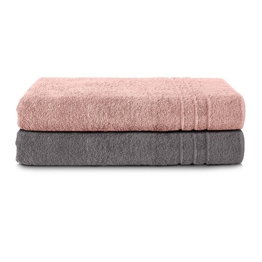 KOMFORTEC Saunatuch 80x200 cm Saunatücher Set aus 100% Baumwolle Frottee (2-St), XXL, Weich, Groß, Schnelltrocknend mehr Zeitlich begrenztes Angebot