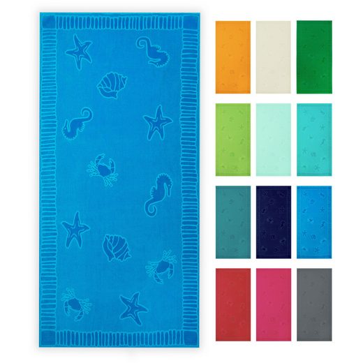 ZOLLNER Strandtuch Frottier (1-St), 100 x 200 cm, 100% Baumwolle, vom Hotelwäschespezialisten mehr Tiefpreis
