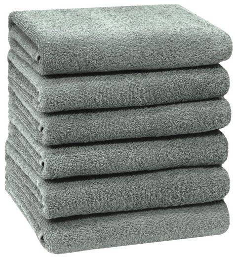 ZOLLNER Handtücher Walkfrottier (6-St), 50 x 100 cm, 100% Baumwolle, vom Hotelwäschespezialisten mehr Wochenangebot