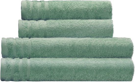 KLEINE WOLKE Handtuch Set Royal Frottier (Set, 4-St), Uni Farben, Handtücher, Duschtücher, Bordüre, weich mehr Nur noch ein Tag übrig