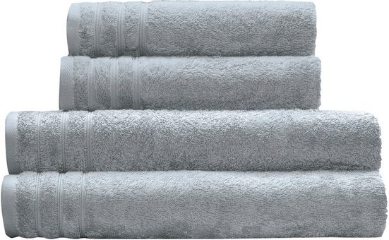 KLEINE WOLKE Handtuch Set Royal Frottier (Set, 4-St), Uni Farben, Handtücher, Duschtücher, Bordüre, weich mehr Nur noch ein Tag übrig