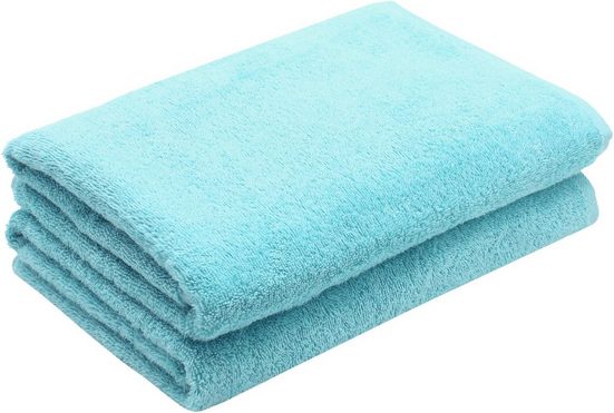 ZOLLNER Duschtücher Walkfrottier (2-St), 70 x 140 cm, 100% Baumwolle, alle Farben bis 95°C waschbar mehr Kostenloser Versand international