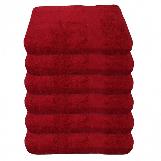 JULIE JULSEN Handtücher 6-Handtücher-Fuchsia-Handtuch 50 x 100 cm Baumwolle (6-St) mehr Angebote