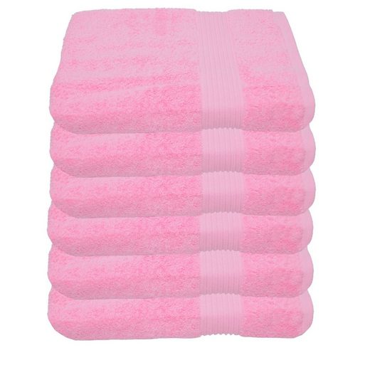 JULIE JULSEN Handtücher 6-Handtücher-Fuchsia-Handtuch 50 x 100 cm Baumwolle (6-St) mehr Hotsell