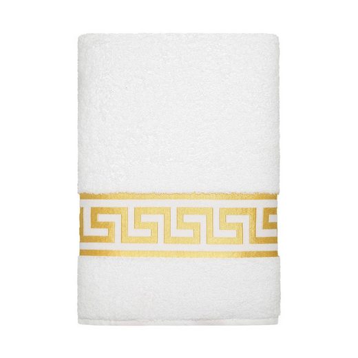 BELLE ARTI Handtücher Luxus Mäander Gästetücher Badetücher Duschtücher Saunatücher in Set (1-St), schwarz, weiss, beige, rot, gold, 100% Baumwolle, Frottee, eingestickt mehr Meist gekauft