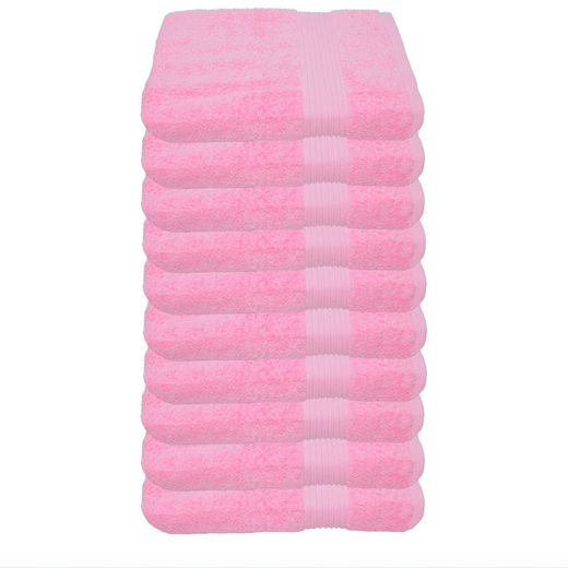 JULIE JULSEN Gästehandtücher 10-Gästehandtücher-Fuchsia-Gästetuch 30 x 50 cm Baumwolle (10-St) mehr Blitzangebot