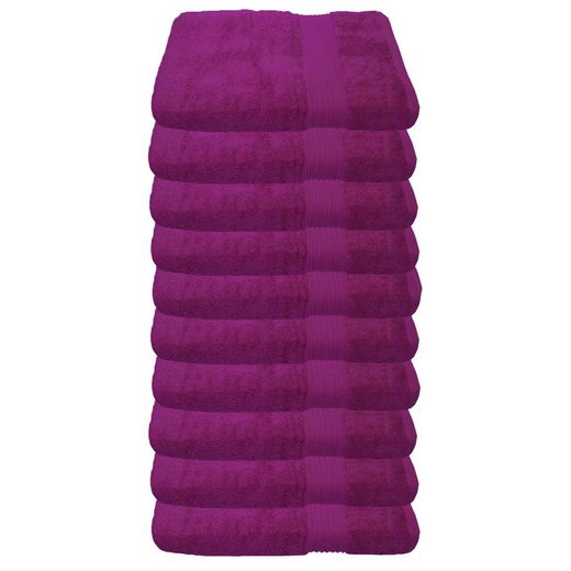 JULIE JULSEN Gästehandtücher 10-Gästehandtücher-Fuchsia-Gästetuch 30 x 50 cm Baumwolle (10-St) mehr Neuheiten