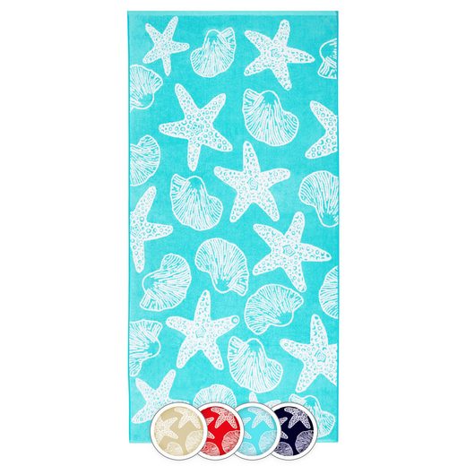 ZOLLNER Strandtuch Frottee (1-St), 90 x 180 cm, 100% Baumwolle, mit Meerestier-Design mehr Begrenzte Freigabe