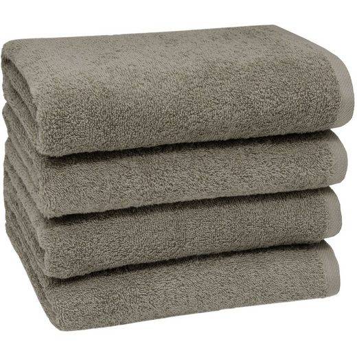 ZOLLNER Handtücher Walkfrottier (4-St), 50 x 100 cm, 100% Baumwolle, alle Farben bis 95°C waschbar mehr Kostenloser Versand international