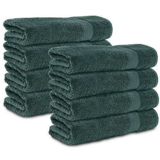 KOMFORTEC Badetücher 100% Baumwolle, 470 g/m² Frottee (8-St), Handtücher 70x140 cm Set, Weich mehr Osterangebot