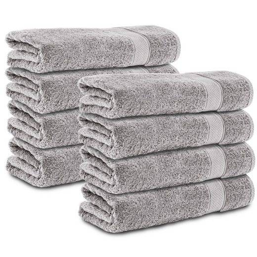 KOMFORTEC Badetücher 100% Baumwolle, 470 g/m² Frottee (8-St), Handtücher 70x140 cm Set, Weich mehr Jubiläumsangebot