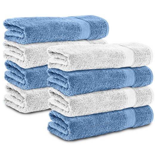 KOMFORTEC Badetücher 100% Baumwolle, 470 g/m² Frottee (8-St), Handtücher 70x140 cm Set, Weich mehr Neueste Mode