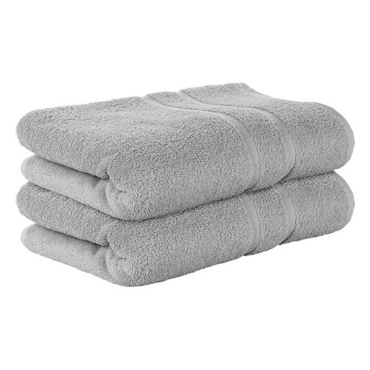 STICKANDSHINE Badetuch 2er Set Premium Frottee Badetuch 100x150 cm in 500g/m² aus 100% Baumwolle (2 Stück Pack) Badetücher 100 x 150 100% Baumwolle 500GSM Frottee mehr Räumungsverkauf