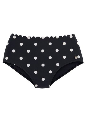 LASCANA Highwaist-Bikini-Hose Jada Mit Muschelkante und Punkten mehr Blitzverkäufe