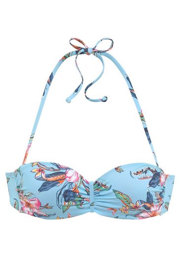 LASCANA Bügel-Bandeau-Bikini-Top Malia mit tropischem Print mehr Weihnachtsangebot