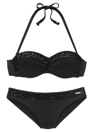 BRUNO BANANI Bügel-Bandeau-Bikini mit Pailletten mehr Blitzverkäufe