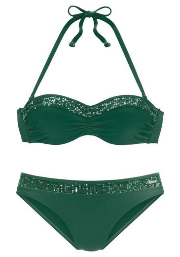 BRUNO BANANI Bügel-Bandeau-Bikini mit Pailletten mehr Kostenloser Versand