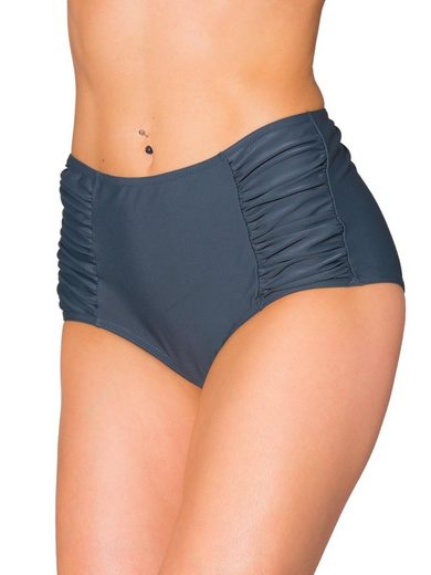 AQUARTI Bikini-Hose Aquarti Damen Bikinihose mit Hoher Taille und Raffung mehr Fabrikpreis
