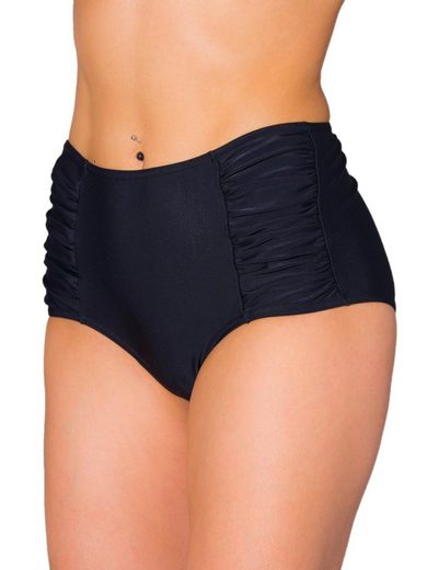 AQUARTI Bikini-Hose Aquarti Damen Bikinihose mit Hoher Taille und Raffung mehr Fabrikpreis