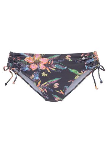 LASCANA Bikini-Hose Malia mit seitlicher Raffung mit tropischem Print mehr Vatertagsangebot