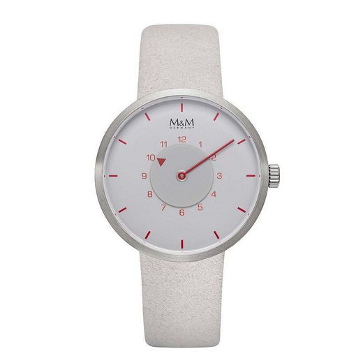 M&M Quarzuhr Armbanduhren Microfaser Vegan Line (1-tlg), Analoguhr rund, Designer Uhr, deutsche Manufaktur, inkl. edles Etui mehr Black Friday Preise