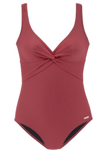LASCANA Badeanzug mit Shaping-Einsatz vorn, eingearbeitete Softcups, mit Raffungen mehr im Angebot
