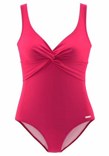 LASCANA Badeanzug mit Shaping-Einsatz vorn, eingearbeitete Softcups, mit Raffungen mehr im Angebot