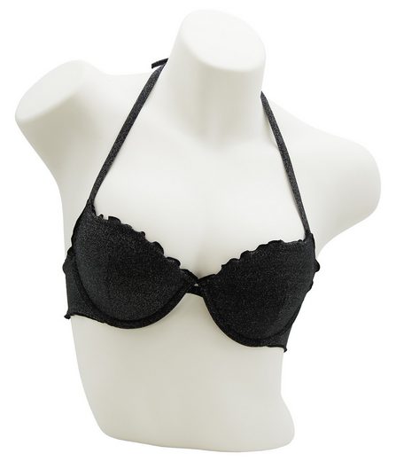 MISS BEACH Bügel-Bikini-Top Lurex leicht wattiert, Glitzer Bikini-Oberteil mehr Blitzangebot