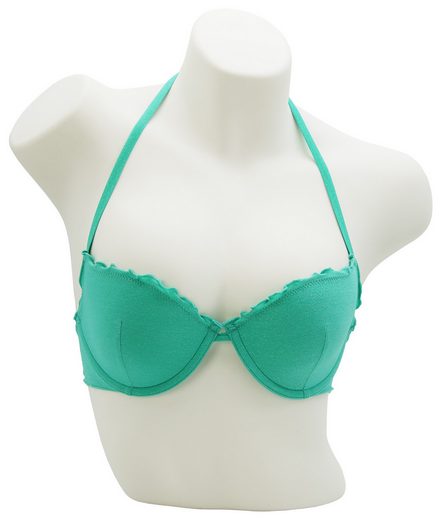 MISS BEACH Bügel-Bikini-Top Lurex leicht wattiert, Glitzer Bikini-Oberteil mehr Blitzangebot