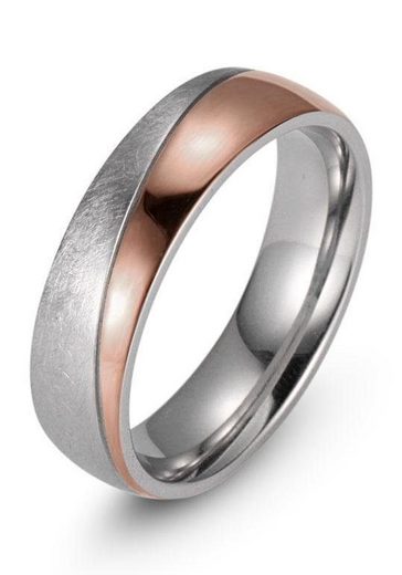 FIRETTI Trauring Schmuck Geschenk "LIEBE" mit Vertiefung, ca. 7,0mm breit mit Zirkonia (synth) mehr Im Verkauf