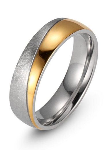 FIRETTI Trauring Schmuck Geschenk "LIEBE" mit Vertiefung, ca. 7,0mm breit mit Zirkonia (synth) mehr 50% Rabatt für begrenzte Zeit