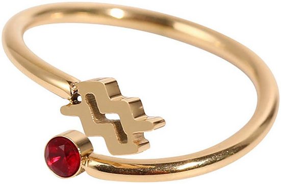 FIRETTI Fingerring Schmuck Geschenk Damenring Sternzeichen Made in Germany - mit Zirkonia (synth) mehr Flash Sale