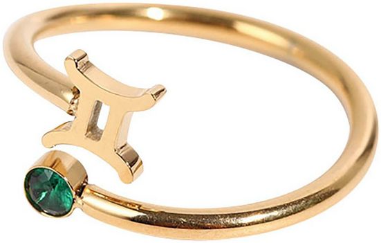 FIRETTI Fingerring Schmuck Geschenk Damenring Sternzeichen Made in Germany - mit Zirkonia (synth) mehr Flash Sale